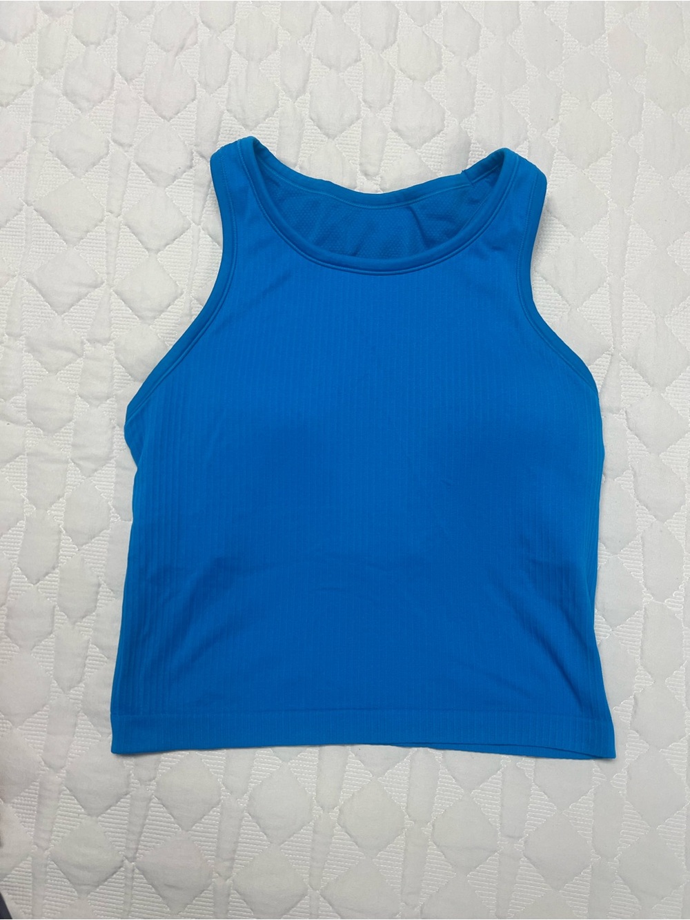 Women’s Bright Blue Ribbed Tank Top